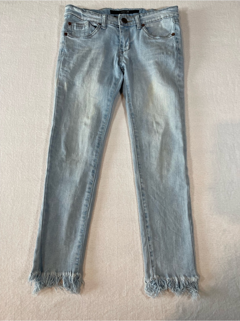 Joe's Jeans Girls Light Blue Distressed Skinny Jeans